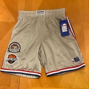 NBA Gray Athletic Shorts with Vintage Style